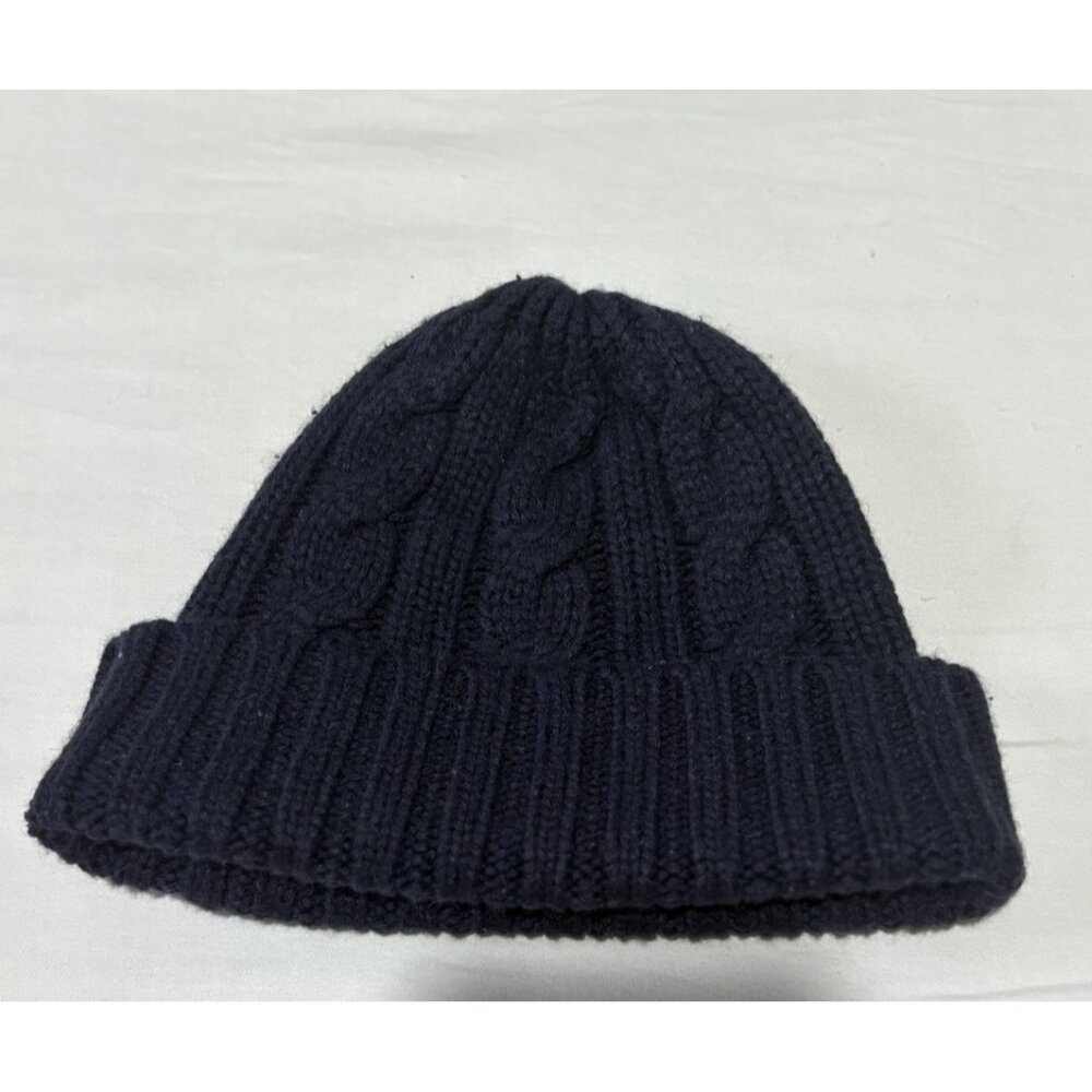 Uniqlo Winter Hat Boy/Girl Blue Ribbed Stretch Heat-Tech Knit Beanie, One size - Picture 6 of 12